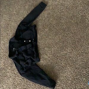 Black cropped jean jacket